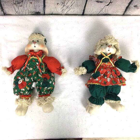 Christmas Around the World Vintage 90's Grannie Flo, Hip and Hop Bunny Dolls - Picture 3 of 12